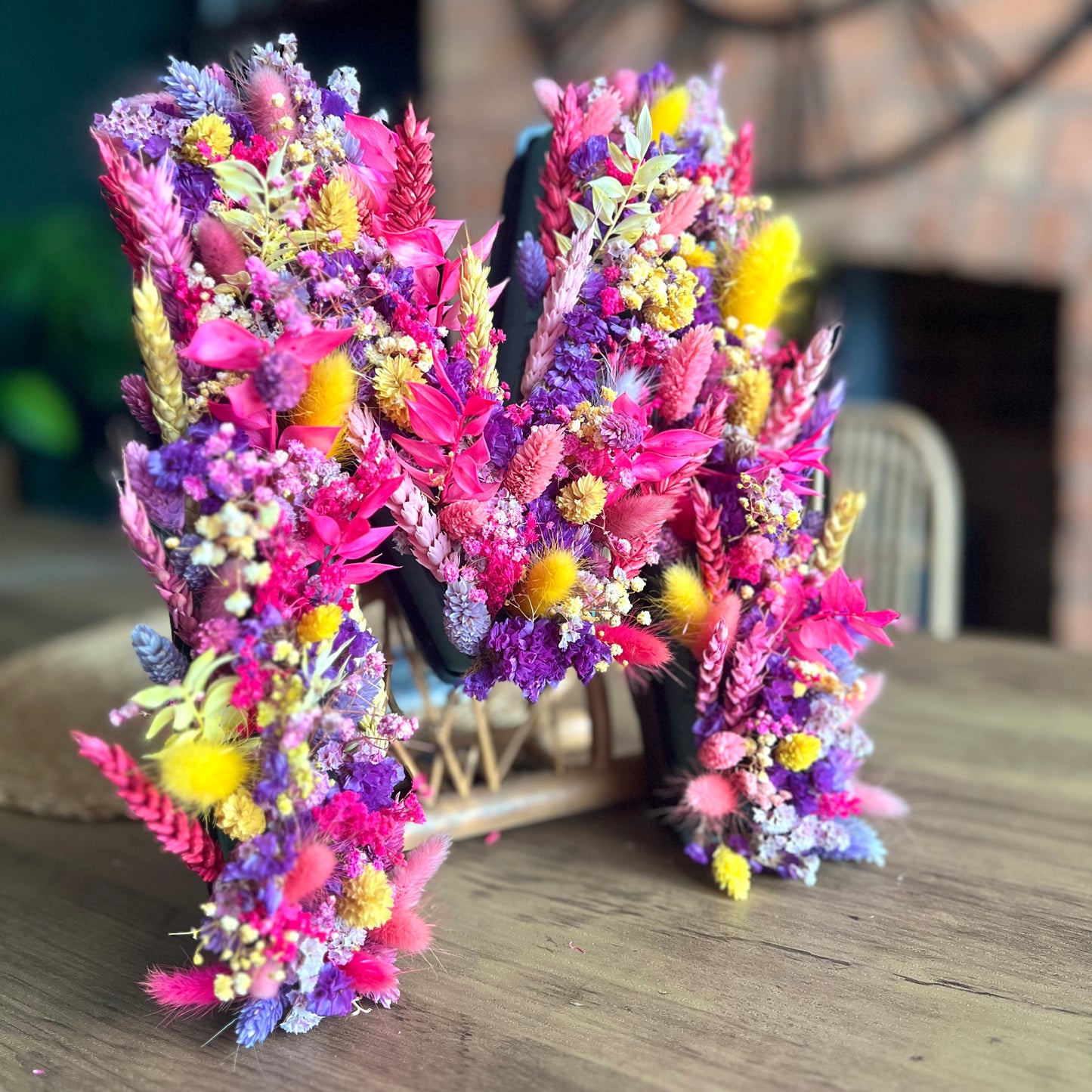 Dried Flowers in Letter Shape M