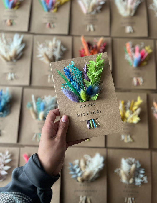 Personalised Dried Flower Card | Handmade