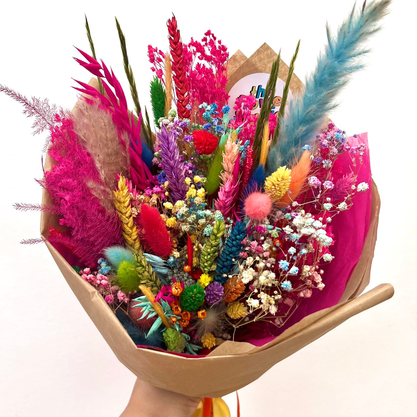 Dried flower colourful bouquet 