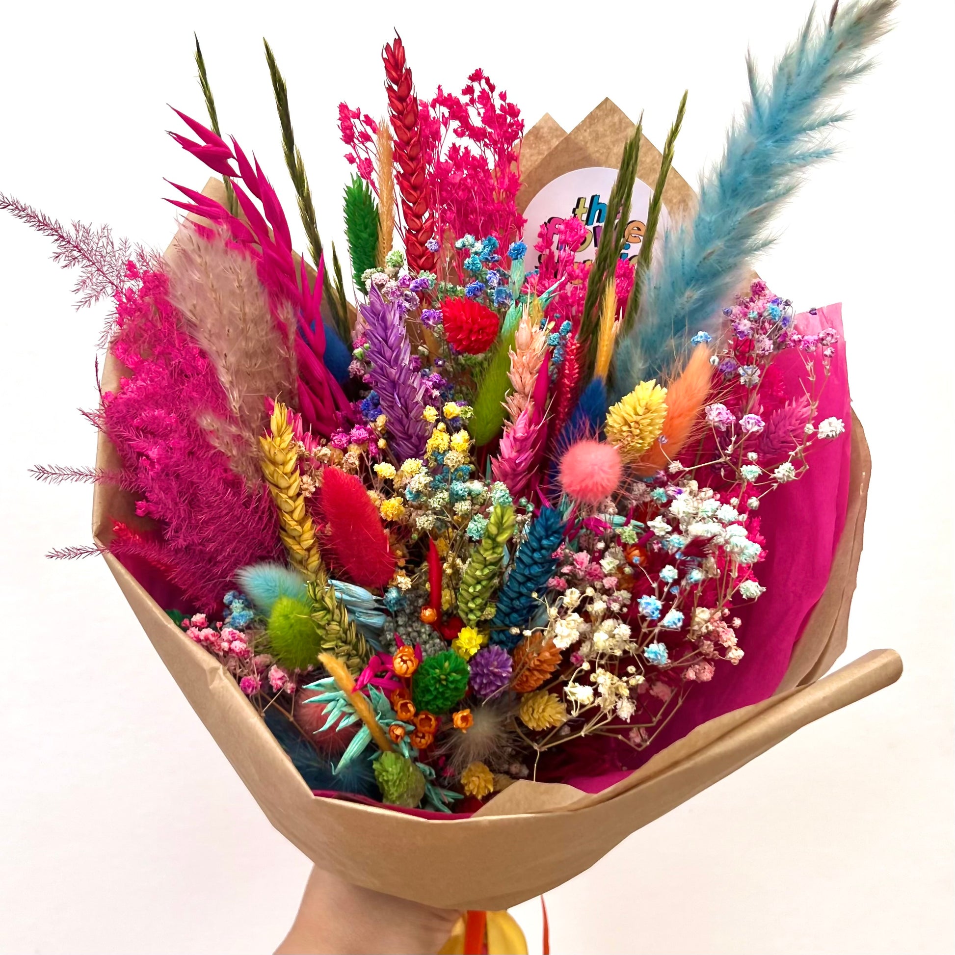 Dried flower colourful bouquet 
